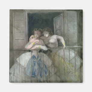 Girls on the Balcony, 1855-60 Magnet