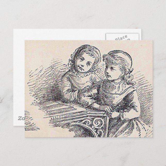 Girls on the Easy To Read Inside Cover Page Postcard (Front/Back)