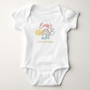 Girl's Onederful First Birthday  Baby Bodysuit