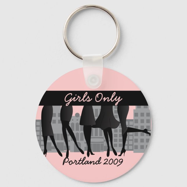 Girls Only-Version 2 Key Ring (Front)