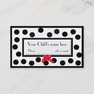 Girl's Paris high fashion calling card