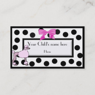 Girl's Paris high fashion calling card