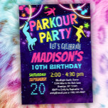 Girls Parkour Birthday Party Invitation<br><div class="desc">Parkour birthday party invitation for girls.</div>