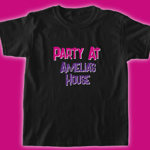 Girls Personalised Birthday Party T-Shirt