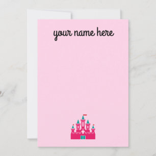 Girls Personalised Castle Stationery Notecards