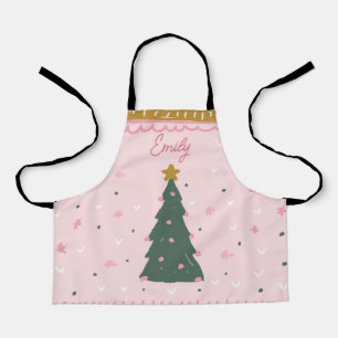Girls Personalised Christmas Kitchen Apron