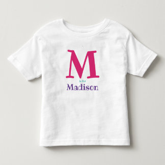 Girls Personalised Name Initial Letter Toddler T-Shirt
