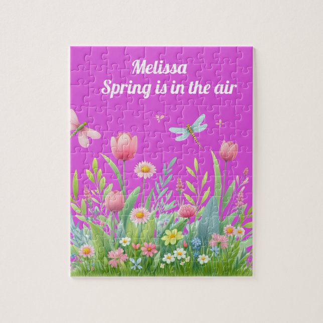 Girls Personalised name Jigsaw Puzzle (Vertical)