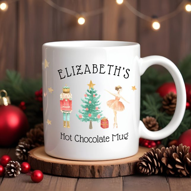 Girl's Personalised Nutcracker Chocolate Mug (Creator Uploaded)