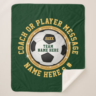 Girls Personalised Soccer Senior Night Gift Ideas Sherpa Blanket