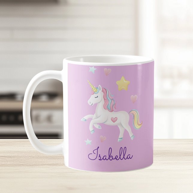 Girls Personalised Unicorn Rainbow Mug (Creator Uploaded)