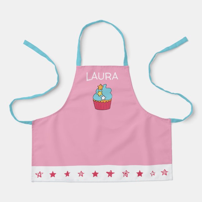 Girls Personalized Apron for Baking (Front)