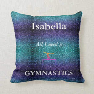 GIRLS PERSONALIZED GYMNASTICS PILLOW