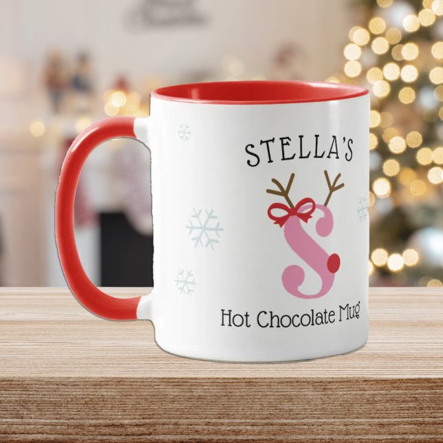 Girls Personalized Reindeer S Hot Chocolate Mug (Creator Uploaded)