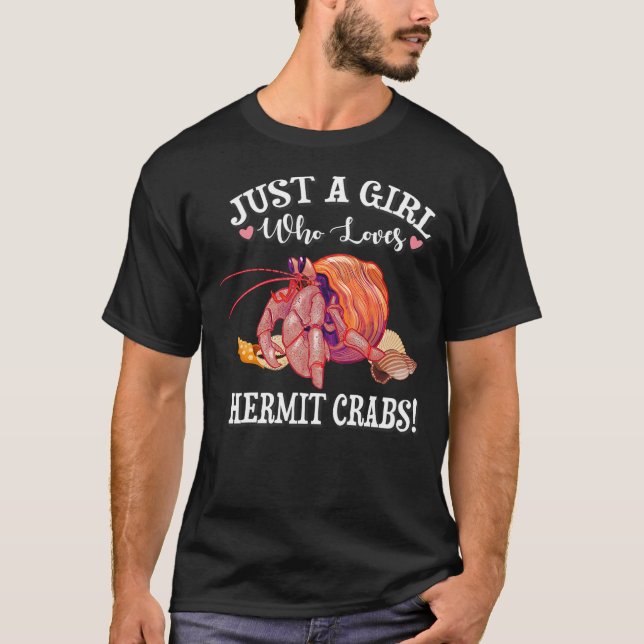 Girls Pet Hermit Crab Lover T-Shirt (Front)