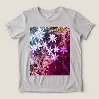 Girls Pink and white flower Tri-Blend Shirt