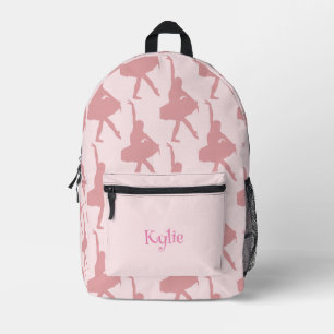Girls Pink Ballet School Printed Backpack