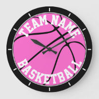 Girls Pink Basketball Custom Team Name or Text