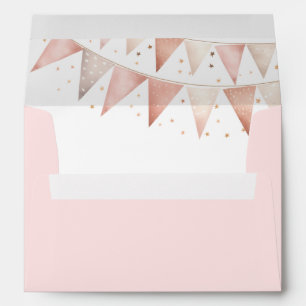 Girls Pink Birthday Party Envelope