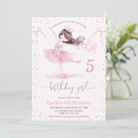 Girls Pink Dance Twirl with Birthday Girl Birthday