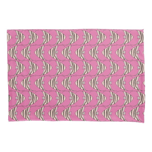 Girls pink fish pattern pillowcase (Front)