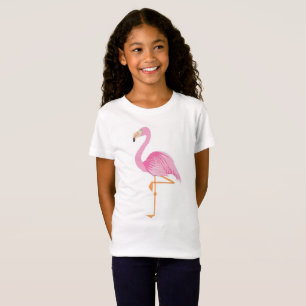 Girl's pink flamingo t-shirt