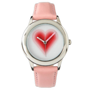 Girls Pink Heart Valentine's Day Watch