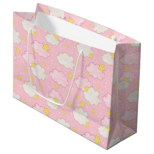 Girls Pink Heavenly Clouds Large Gift Bag