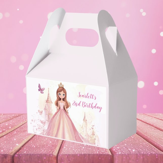 Girls Pink Princess Personalised Favour Box (Creator Uploaded)