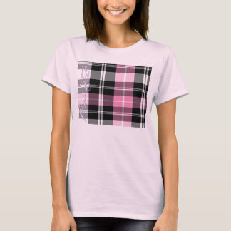 Girls Pink Pure Style Plaid Top