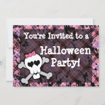Girl's Pink Skull Halloween Party