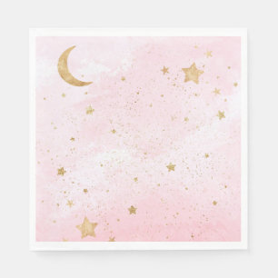 Girl's Pink Space Party Napkins