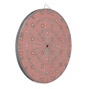 Girls Pink Stars Pattern Dartboard