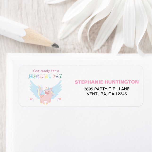 Girls Pink Unicorn Magical Day Birthday Party (Insitu)