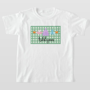 Girls Plaid Trick Or Treat T-Shirt