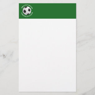 Girls play soccer, boys play football stationery