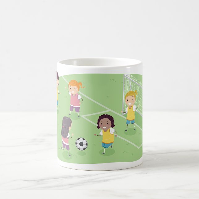 Girls Playing Soccer Coffee Mug (Creator Uploaded)