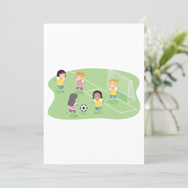 Girls Playing Soccer Invitation (Creator Uploaded)