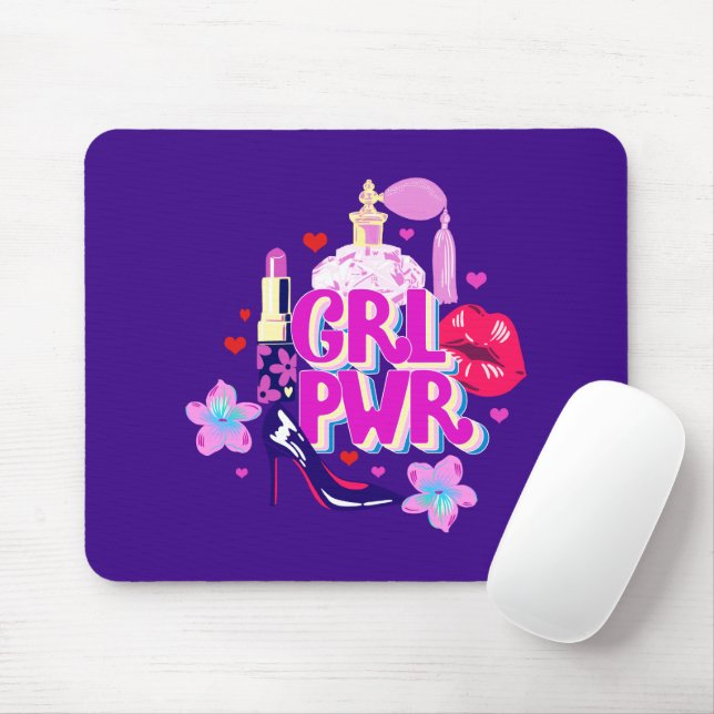 Girls Power Mouse Mat (With Mouse)