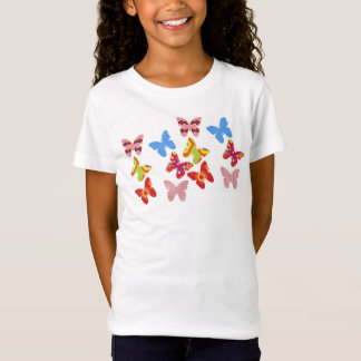 Girls Pretty Butterflies Tee Shirt