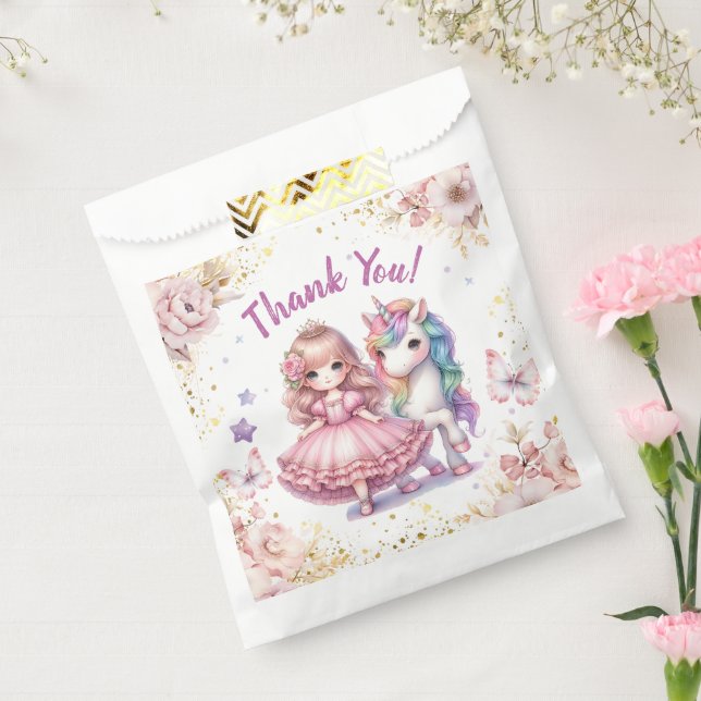 Girls Princess Unicorn Birthday Birthday Party Favour Bags (Sealed)