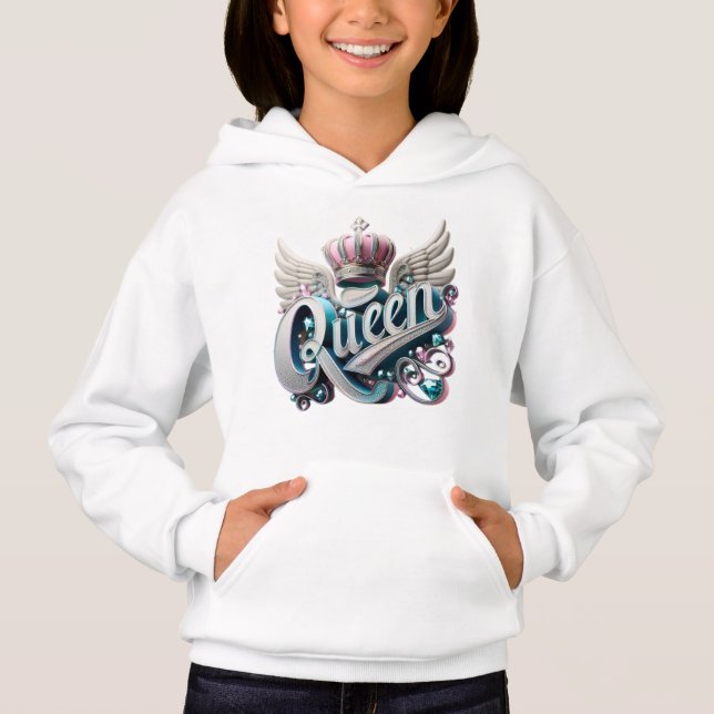 girl's pullover hoodie when frightful your child w (Front)