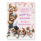 Girls Puppy Lets Pawty Birthday Party
