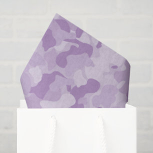 Girl's purple camo pattern tissue paper