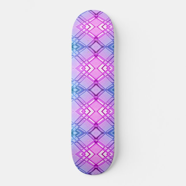 Girls Purple Diamond Skateboard (Front)