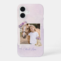 Girls Purple Floral Horse