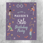Girls Purple Gymnastics Kids Birthday Welcome Sign<br><div class="desc">This cute and modern sports-themed kids birthday welcome sign features a purple gymnastics design, with gymnasts, ribbons, flowers and trophies. The welcome sign can be personalised with your girls name and age. The perfect sports-themed addition to your child's birthday party! This sign is set for a 8th birthday, but this...</div>
