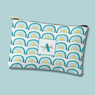 Girls Rainbow turquoise Accessory Pouch
