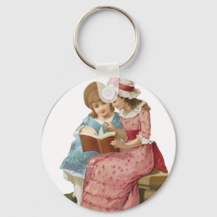 Girls Reading Key Ring