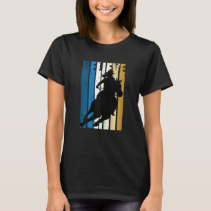 Girls Retro Horse Rodeo Riding Womens Cowgirl Re T-Shirt